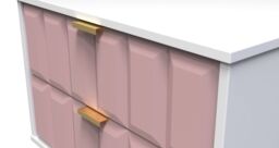 Ready Assembled 2 U Metro 2 Drawer Side Table (Ready Assembled) in Dusty Pink - thumbnail 4