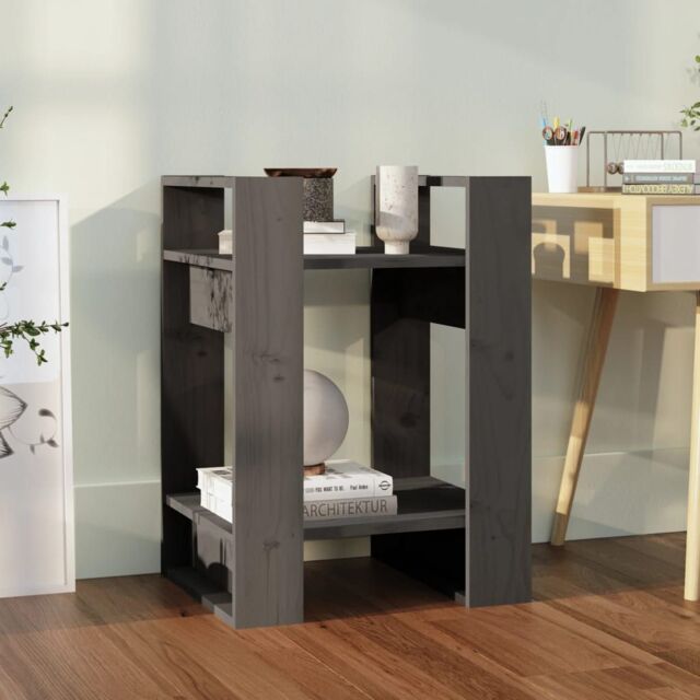 Berkfield Home Book Cabinet/Room Divider Grey 41x35x57 cm Solid Wood Pine - Size: 41 x 35 x 57 cm - image 1