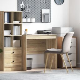 Berkfield Home Desk Sonoma Oak 80x50x76 cm Engineered Wood in Brown - Size: 80 x 50 x 76 cm - thumbnail 1