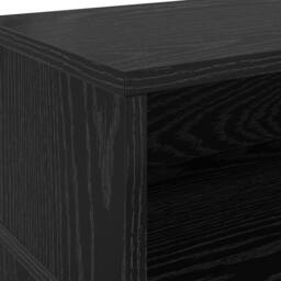 Berkfield Home Modern Desk Black Oak 200x55x91 cm Engineered Wood - Size: 200 x 55 x 91 cm - thumbnail 9