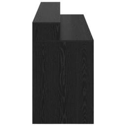 Berkfield Home Modern Desk Black Oak 200x55x91 cm Engineered Wood - Size: 200 x 55 x 91 cm - thumbnail 7