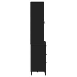 Berkfield Home Highboard VIKEN Black 80x40x190 cm Solid Wood Pine - Size: 80 x 40 x 190 cm - thumbnail 6