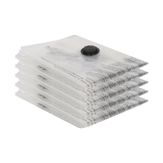 Harbour Housewares Vacuum Storage Bags - Medium (50 x 70cm) - White - Pack of 5 - image 1