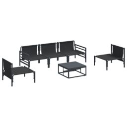 Berkfield Home Garden Sofa Set 6 pcs Anthracite Steel - thumbnail 8