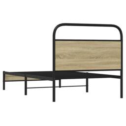 Berkfield Home Bed Frame without Mattress 90x190 cm Single Sonoma Oak Engineered Wood in Brown - thumbnail 7