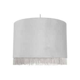 EONLION 2 Modern 38cm Grey Velvet Easy Fit Ceiling Lightshade Pendant Shades - thumbnail 3