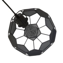 Happy Homewares Modern Matte Black Football Soccer Pendant Lamp Shade with Laser Cut Holes - thumbnail 5