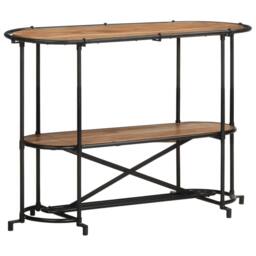 Berkfield Home Console Table 110x42x76 cm Solid Wood Acacia in Brown - Size: 110 x 42 x 76 cm - thumbnail 2