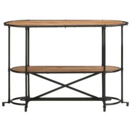 Berkfield Home Console Table 110x42x76 cm Solid Wood Acacia in Brown - Size: 110 x 42 x 76 cm - thumbnail 4