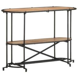 Berkfield Home Console Table 110x42x76 cm Solid Wood Acacia in Brown - Size: 110 x 42 x 76 cm - thumbnail 1