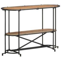 Berkfield Home Console Table 110x42x76 cm Solid Wood Acacia in Brown - Size: 110 x 42 x 76 cm - thumbnail 3