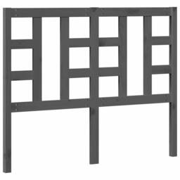 Berkfield Home Beautiful Bed Headboard Grey 126x4x100 cm Solid Wood Pine - Size: 126 x 4 x 100 cm - thumbnail 6