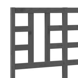 Berkfield Home Beautiful Bed Headboard Grey 126x4x100 cm Solid Wood Pine - Size: 126 x 4 x 100 cm - thumbnail 7