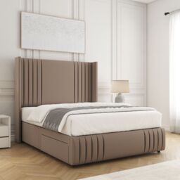 "BSSPOKE Peyton Divan Bed Set Plush Velvet 54""Headboard & Mattress No Drawers in Bronze - Size: King" - thumbnail 2