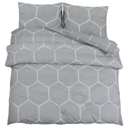 Berkfield Home Duvet Cover Set Grey 135x200 cm Cotton - thumbnail 2