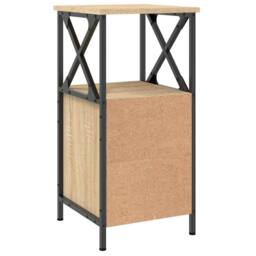 Berkfield Home Bedside Cabinets 2 pcs Sonoma Oak 34x35.5x70 cm Engineered Wood in Brown - thumbnail 9