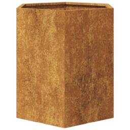 Berkfield Home Durable Garden Planter 2 pcs Hexagon 46x40x45 cm Corten Steel in Brown - Size: 46 x 40 x 45 cm - thumbnail 8
