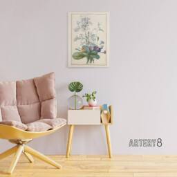 "Artery8 Bouquet of Flowers with Insects Redoute Vintage Canvas Wall Art in White - Size: W18"" x H24""" - thumbnail 3