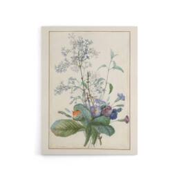 "Artery8 Bouquet of Flowers with Insects Redoute Vintage Canvas Wall Art in White - Size: W18"" x H24""" - thumbnail 1