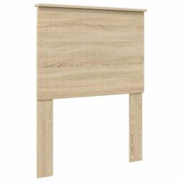 Berkfield Home Bed Frame with Headboard Sonoma Oak 75 x 190 cm Solid Pine Wood in Brown - thumbnail 6