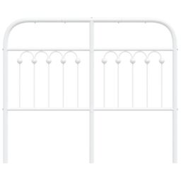 Berkfield Home Metal Headboard White 120 cm - thumbnail 4