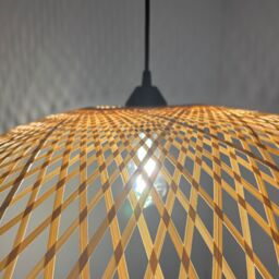 CGC Lighting 'Tulul' Extra Large 80 cm Hand Made Bamboo Easy Fit Lampshade in Natural - thumbnail 6