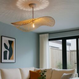 CGC Lighting 'Tulul' Extra Large 80 cm Hand Made Bamboo Easy Fit Lampshade in Natural - thumbnail 5