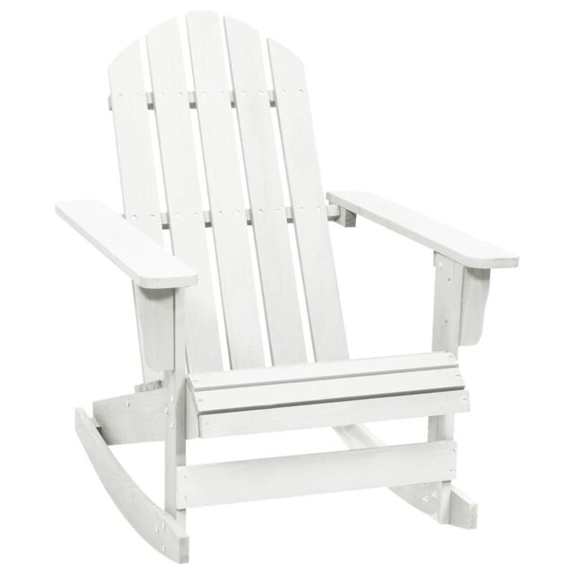 Berkfield Home Garden Rocking Chair Wood White - image 1