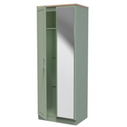 Ready Assembled 2 U Norfolk Tall 2 Door Mirrored Wardrobe (Ready Assembled) in Pale Green - thumbnail 5