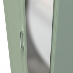 Ready Assembled 2 U Norfolk Tall 2 Door Mirrored Wardrobe (Ready Assembled) in Pale Green - thumbnail 4