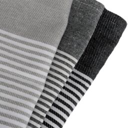 Nicola Spring 100% Cotton Tea Towel Absorbent Kitchen Dish Cloth Drying Towel - 70cm x 50cm in Light Grey - thumbnail 4