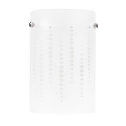 ValueLights Elsie Frosted Glass Spotted Ceiling Small Cylinder Lamp Shade with LED Bulb in White - thumbnail 2