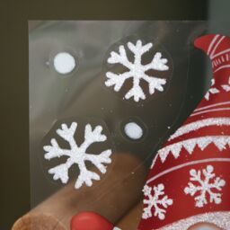 Samuel Alexander 35cm Christmas Gonk in Snow Scene Window Decal Decoration with Glitter - thumbnail 3