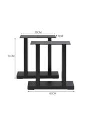 Living and Home 2Pcs Black Anti-Slip Metal Table Legs for DiningTable, Desks and Workbenches, 60 cm W x 71 cm H - thumbnail 6