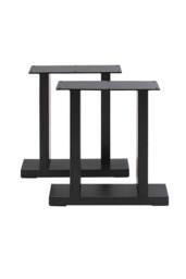 Living and Home 2Pcs Black Anti-Slip Metal Table Legs for DiningTable, Desks and Workbenches, 60 cm W x 71 cm H - thumbnail 1