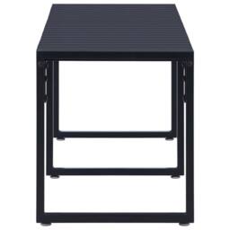 Berkfield Home Beautiful Garden Bench 180 cm PS Board Black - thumbnail 1
