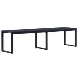 Berkfield Home Beautiful Garden Bench 180 cm PS Board Black - thumbnail 2