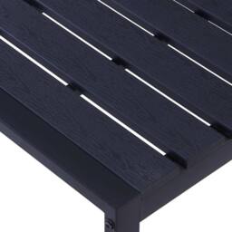 Berkfield Home Beautiful Garden Bench 180 cm PS Board Black - thumbnail 4