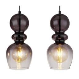 Netlighting Clarity Bar Pendant Ceiling Light Matt Black Smoke Glass Shade 4x E27 - thumbnail 4