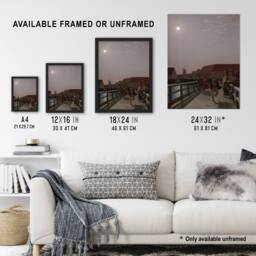 "Artery8 CW Eckersberg Langebro Copenhagen in Moonlight Wall Art Print - Size: W12"" x H16""" - thumbnail 3