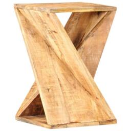 Berkfield Home Side Table 35x35x55 cm Solid Mango Wood in Brown - Size: 35 x 35 x 55 cm - thumbnail 7
