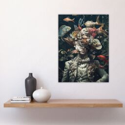 "Artery8 Victorian Atlantean Surreal Underwater Portrait Wall Art Print - Size: W12"" x H16""" - thumbnail 4