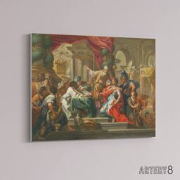 "Artery8 Alexander The Great In Temple of Jerusalem Canvas Wall Art Print - Size: W18"" x H24""" - thumbnail 2