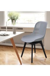 Living and Home 4Pcs PP Dining Chairs ( Load Capacity 150kg ) in Grey - thumbnail 2