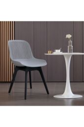 Living and Home 4Pcs PP Dining Chairs ( Load Capacity 150kg ) in Grey - thumbnail 5