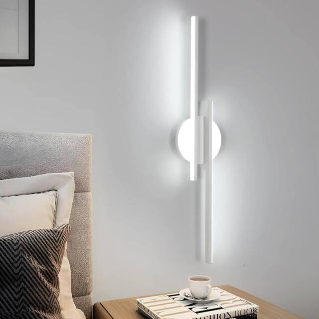 Goeco LED Indoor Wall Light 24W Modern Wall Lamp 6500 K for Bedroom Hallway in White - image 1