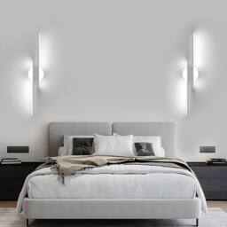 Goeco LED Indoor Wall Light 24W Modern Wall Lamp 6500 K for Bedroom Hallway in White - thumbnail 9