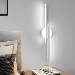 Goeco LED Indoor Wall Light 24W Modern Wall Lamp 6500 K for Bedroom Hallway in White - thumbnail 1