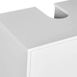 Wyld and Coco Washbasin Cabinet White and Light Wood with Bamboo Accents - thumbnail 6