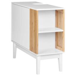 Wyld and Coco Washbasin Cabinet White and Light Wood with Bamboo Accents - thumbnail 5